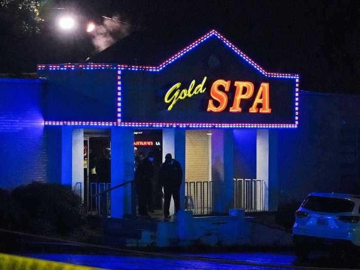 5:47 p.m. - Atlanta police were alerted to a robbery at Gold Spa. When officers arrived, they found three women who had been shot dead.