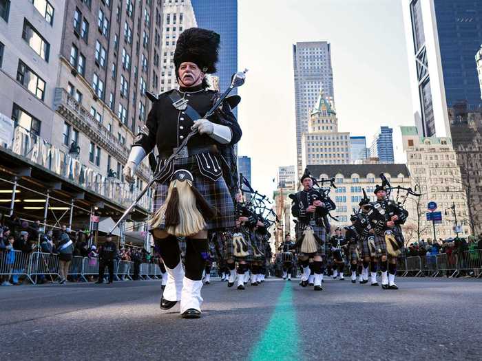 The first New York City parade in honor of St. Patrick