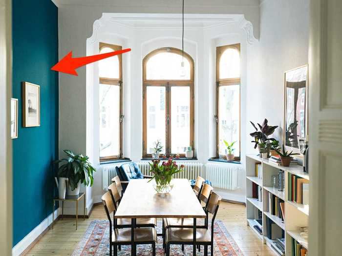 Bright paint can actually help you create different "zones" in your apartment.