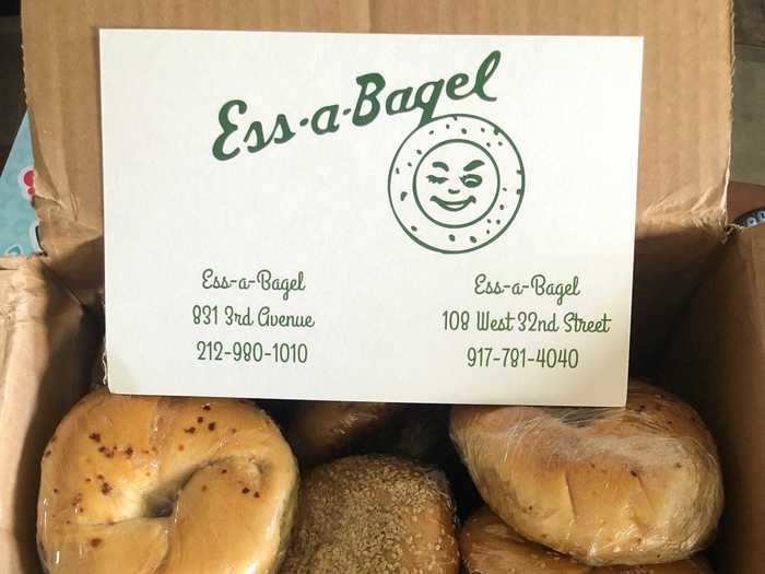 To start my experiment, I ordered a variety of flavors from Ess-a-Bagel to be shipped overnight.