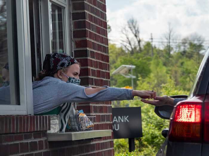 Drive-thru and pickup orders have become key to Starbucks