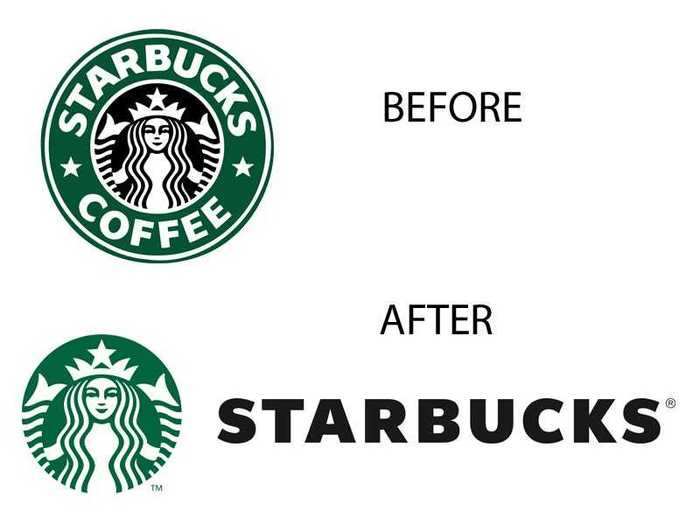 In 2011, Starbucks followed design trends to make the logo more minimal, removing the company name and simplifying the color scheme.