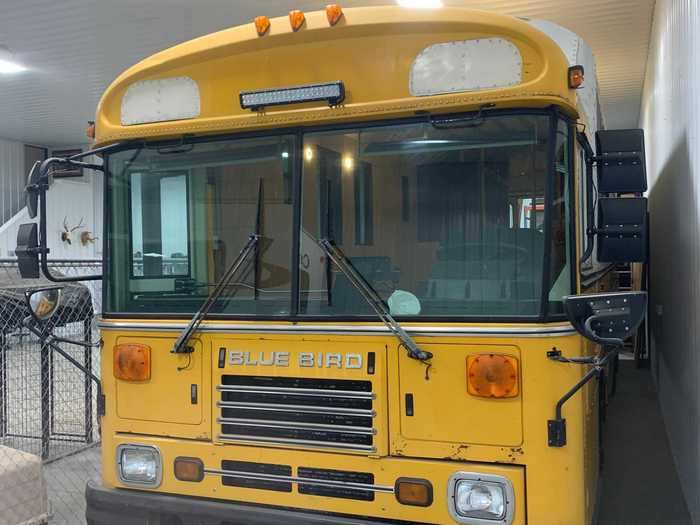 He bought a 1999 Bluebird TC 2000 bus in May for $15,000 and spent an additional $40,000 converting it into a mobile home. He estimates it took him "about 200 days" to renovate it.