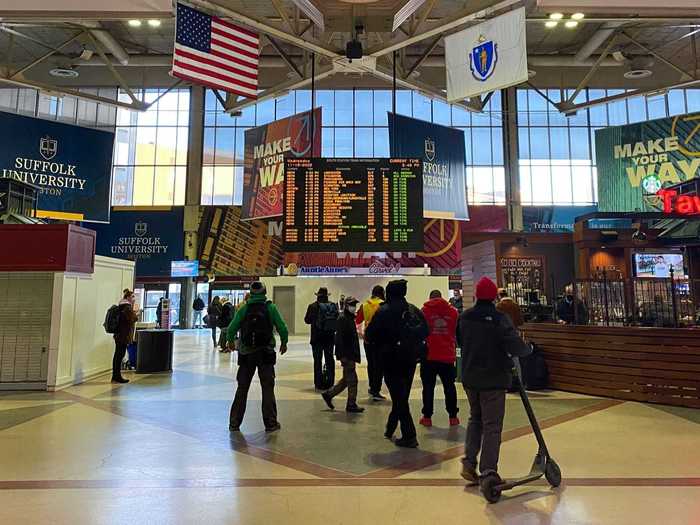 The train was scheduled to depart at 4:15 p.m. for a three-hour and 45-minute ride to New York