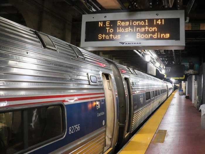 This was only the first of four legs of the journey to Boston and I started my timer at 9:35 a.m., as soon as the train started to move. Here we go!