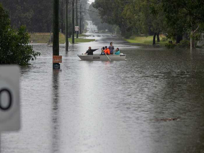 The floods are in stark contrast to bush fires that ravaged parts of Australia last year.