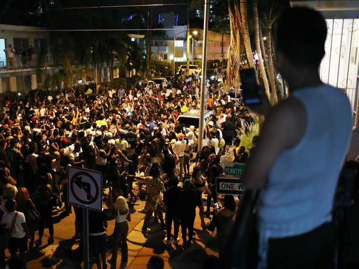 Miami Beach Mayor Dan Gelber told CNN the biggest crowds have been at night. "It feels like a rock concert, wall-to-wall people over blocks and blocks," Gelber said.