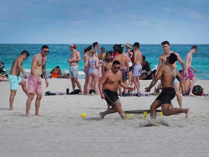 People have descended on Miami Beach to party for spring break in March 2021 even as Florida struggles to contain the coronavirus.