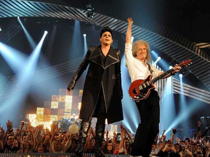 2011: Queen brings Adam Lambert along for the MTV Europe Music Awards.