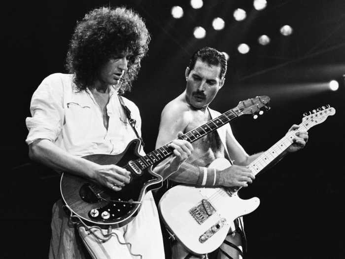 1984: The band plays Wembley Arena in London on Freddie Mercury