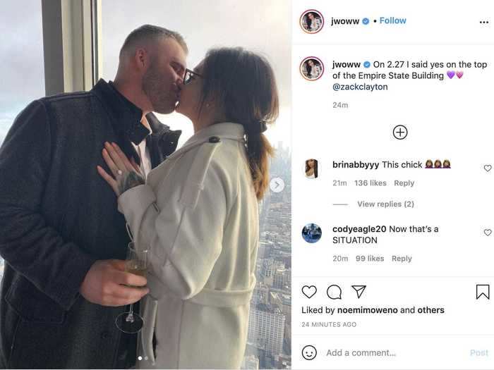 At the beginning of March, JWoww got engaged to Zack Clayton.