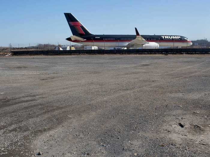 Insider has photos of the plane, stationed in a far eastern corner of Stewart International Airport, next to a FedEx depot.