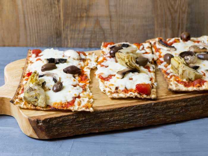 Matzo makes a great base for an alternative pizza.