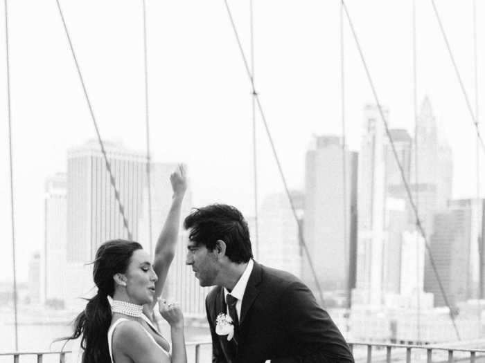 Devon and James then shared their first dance on the bridge.