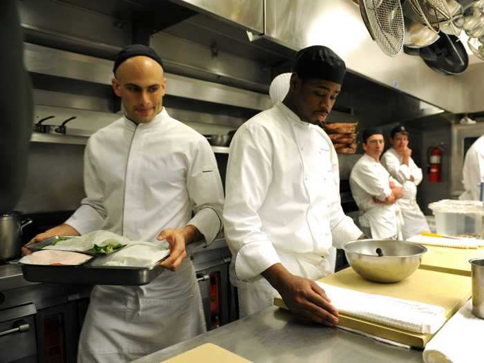 The White House features three kitchens: the main kitchen, a pastry kitchen, and a family kitchen in the Executive Residence.