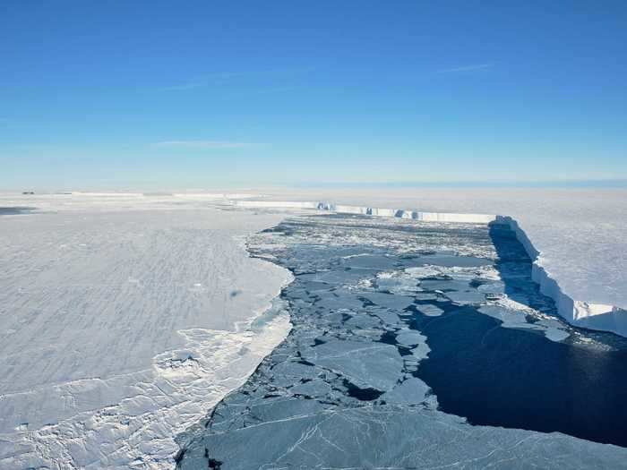 The iceberg, named A74, is about the size of Los Angeles, and more than 20 times the size of Manhattan. As it moved away from Antarctica, it revealed a part of the sea floor that hadn