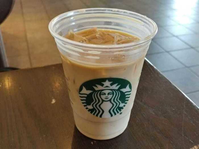 Brewed hot or iced coffee is a great deal if you have the Starbucks app or card.