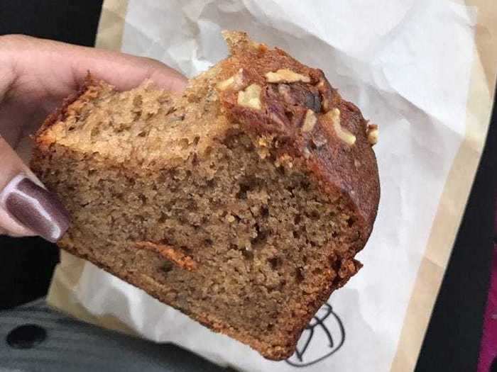 The banana-nut bread is best when it