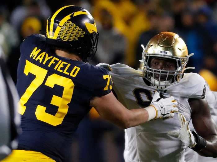 24. Pittsburgh Steelers - Jalen Mayfield, OL (Michigan)