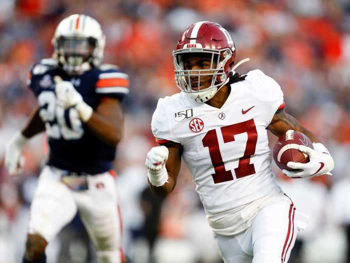 8. Carolina Panthers - trade with Dolphins, who take Jaylen Waddle, WR (Alabama)