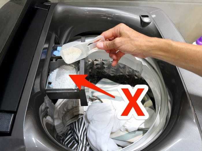 Using too much detergent can actually damage your clothes and washing machine.