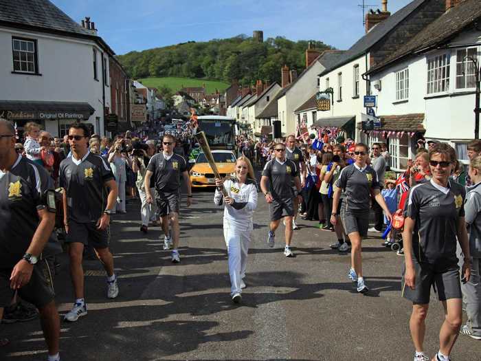 It was a far cry from previous Games where thousands of fans flooded the streets to see the beginning of the Olympic Torch relay. Below is a scene from the relay before London 2012.