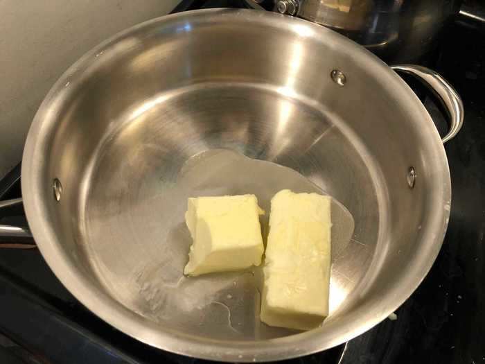 We begin with the butter - a lot of butter.