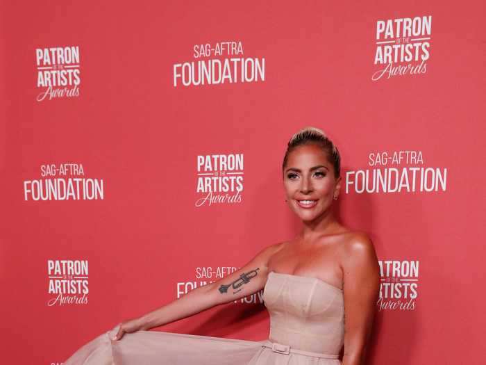 Gaga rocked her most simplistic look to date at the 2018 Screen Actors Guild -American Federation of Television and Radio Artists Awards.