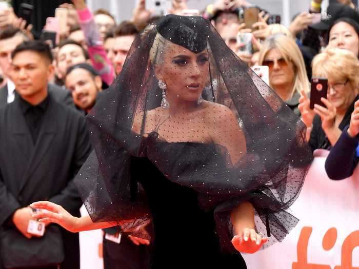 At the 2018 Toronto International Film Festival, she stole the show in a fishnet veil.