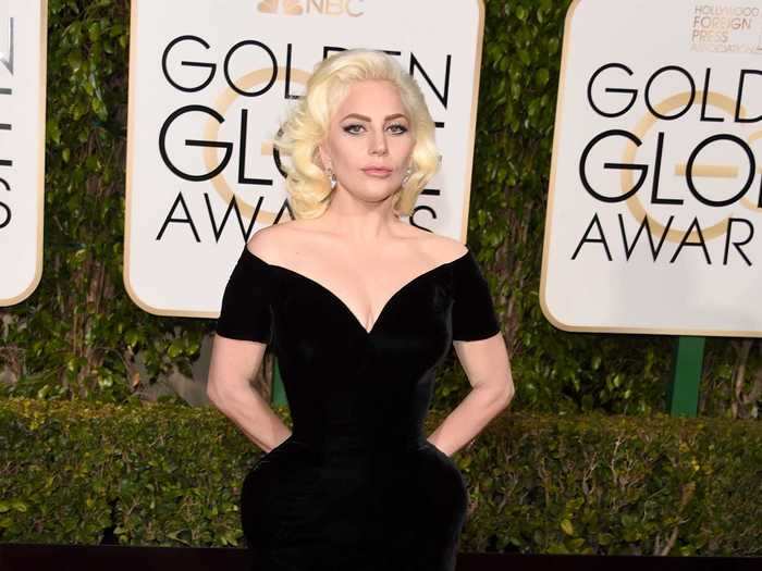 Gaga channeled old Hollywood glam yet again at the 2016 Golden Globe Awards.