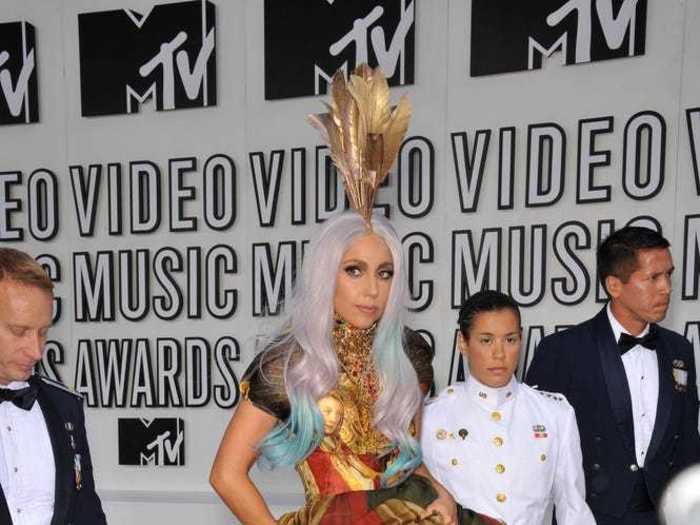 That same year, Lady Gaga paid tribute to the late Alexander McQueen at the VMAs.