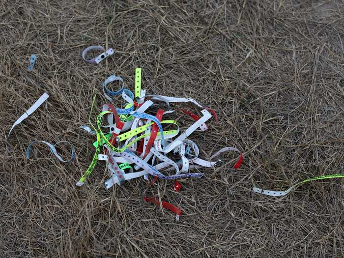 Migrants are reportedly given wristbands as a mechanism for smugglers to keep track of who to ferry across the river. The migrants discard the bracelets as soon as they reach the US.