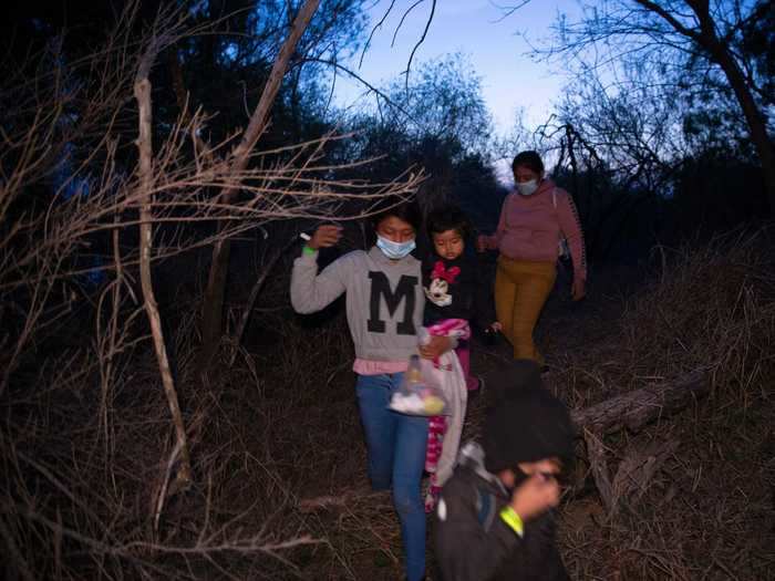 As the families and children reach the shores of America, they shed many of their belongings as they make the final leg of their journey toward US Customs and Border Protection.