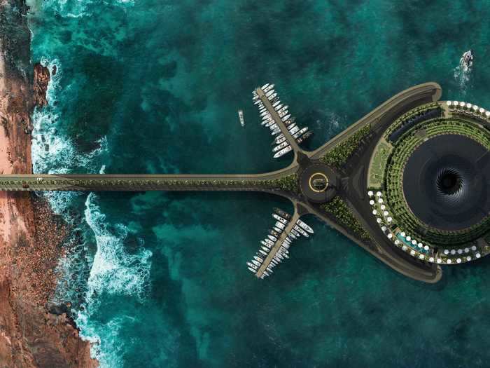 The planned hotel would rotate to generate electrical energy, according to the architects.