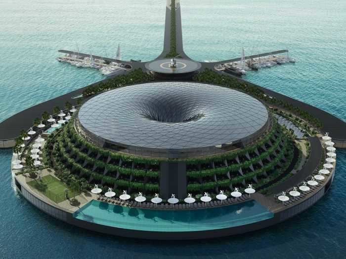 A Turkish architecture firm has designed an eco-friendly floating hotel to be built in Qatar.