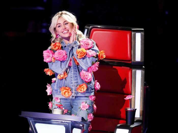 Miley Cyrus brought her positive energy to the show as a coach.