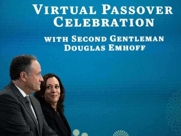 March 2021: Second gentleman Doug Emhoff hosted the first-ever virtual White House Seder.