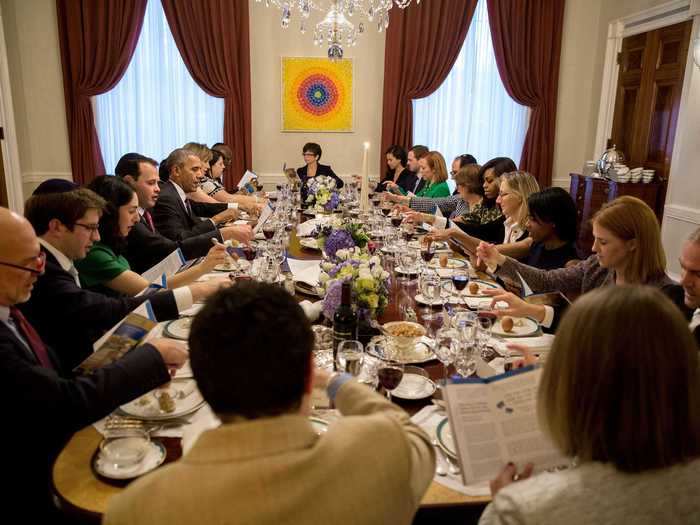 April 2016: Obama held his last White House Passover Seder.