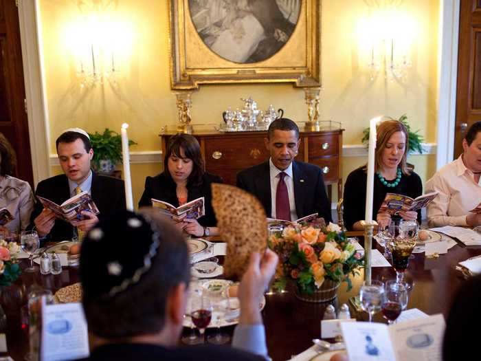 March 2010: Obama hosted another Seder the following year, and he continued to do so every year of his presidency.