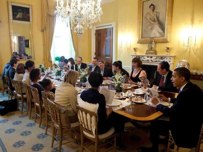 April 2009: Obama became the first sitting president to attend and host a Seder at the White House.