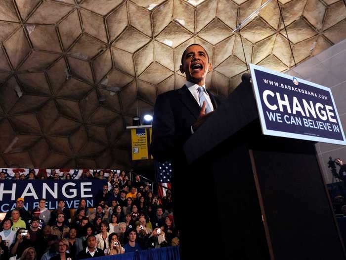 April 2008: As a candidate, President Barack Obama attended an impromptu Seder held by three staffers during his first campaign.