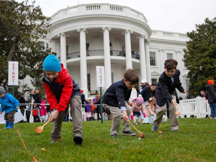 The White House Easter Egg Roll normally attracts 30,000 people. Sadly, it