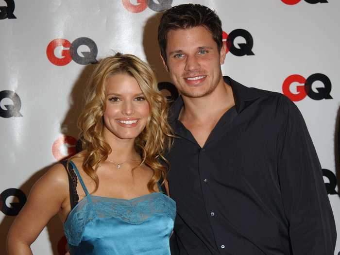 February 2002: Lachey proposed to Simpson.
