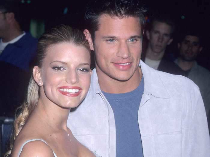 2001: Simpson broke up with Lachey and they got back together a few months later.
