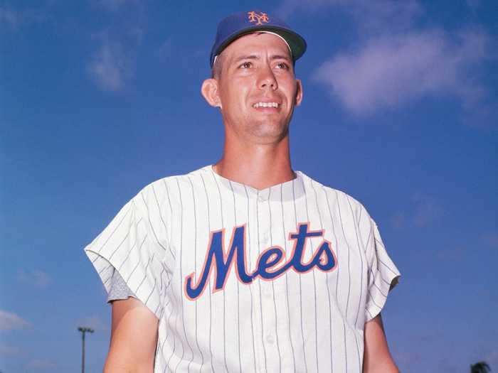 The New York Mets uniform in 1964 featured pinstripes and the team