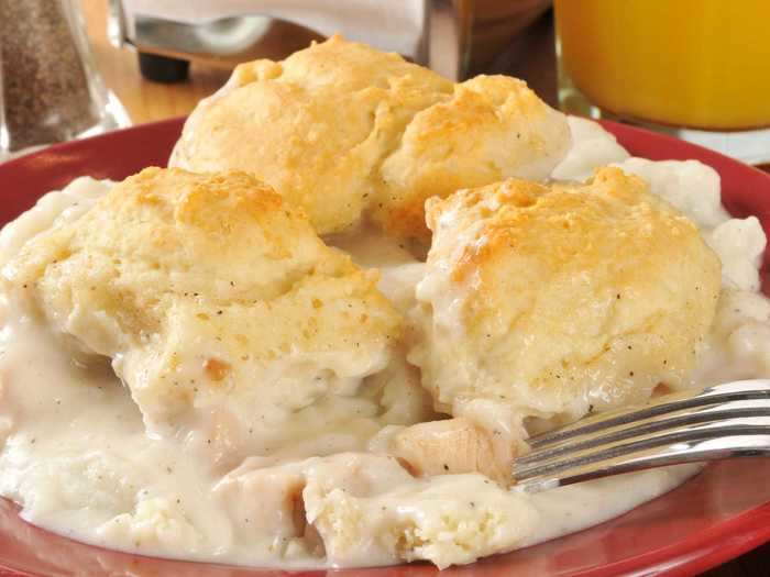 Or use your leftovers to make a comforting plate of chicken and biscuits.