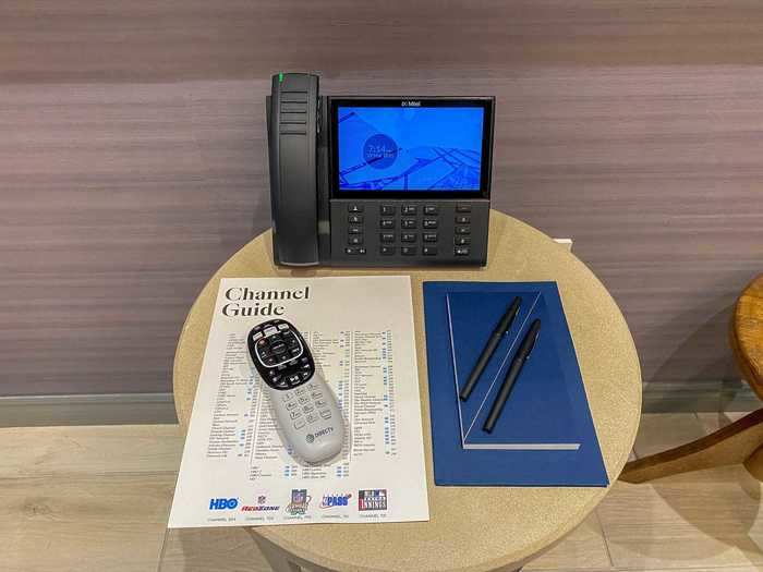 Guests can also make use of the in-suite phone and stationary. PS staff use the phone to communicate with guests and keep them informed on their departure information.