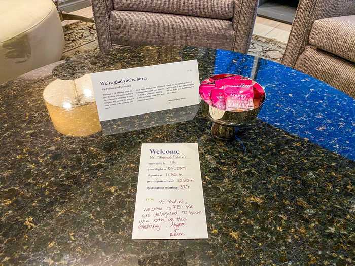 PS takes a personal touch when dealing with guests. A handwritten note is left for guests welcoming them to the facility and detailing what they can expect from the stay.