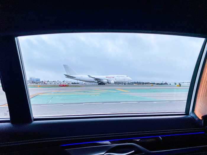 Behemoth jets like the Boeing 747 were just outside the window, departing and landing just feet from the car.