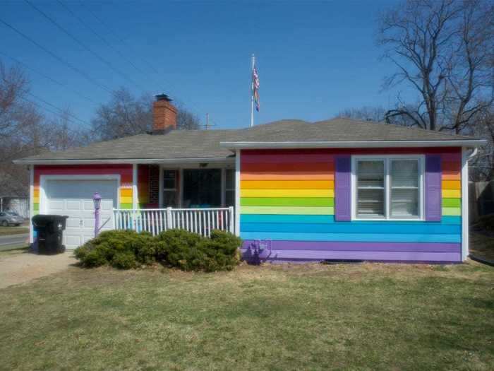 The Equality House sits directly across from Westboro Baptist Church in an act of protest.